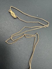 Vintage A&Z 12K GOLD FILLED Flower Pendant Necklace 18 INCH CHAIN 4.9g J57