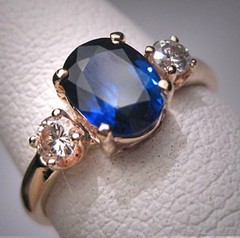Art Deco 3.50 Ct Natural Sapphire Antique Vintage Wedding Ring 14K Rose Gold FN