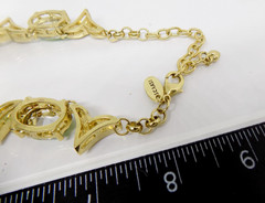 Arnold SCAASI Green & Clear Crystal Necklace Bling Statement Runway Cocktail