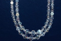 LOT of 2 Vintage 2 & 3 Strands 1950’s Aurora Borealis Necklaces – Never Worn!!