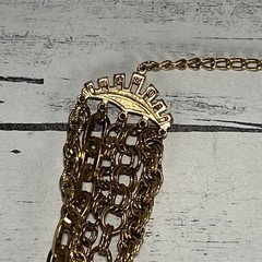 Vintage Gold Tone Multi Strand Chain Necklace 1980s-1990s Costume Jewelry