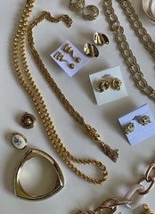 Vintage Now Mixed Silver And Gold Tone Jewelry Lot 58 Piece