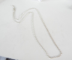 Vintage Italy Sterling Silver 925 Paperclip Rolo Chain Link Necklace 24″