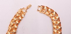 Vintage Trifari Gold-Tone Statement Necklace Chunky Collar Bib Gorgeous! Career