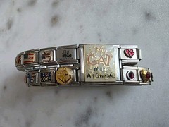 Y2K Italian Charm Bracelet DOUBLE ROW 9mm D’LinQ, Uberry, B’linQ, DISNEY