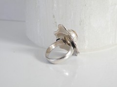 Vintage Sterling Silver 925 Rutilated Quartz Large Ring Size 6