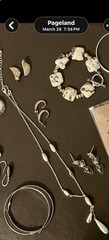 Jewelry Lot Vintage Zebra Jasper 12 Earrings 4 Bracelets 1 Necklace 4 Pins 21 Pc