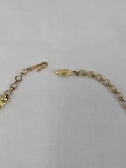 Vintage Brushed Gold tone Link Choker Necklace 1950’s 1960″s