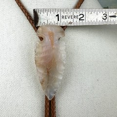 Impressive Vintage Western Southwestern Agate Arrowhead Bolo Tie