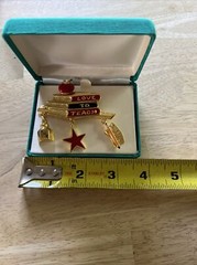 Tona Gold Tone Multicolor Enamel Book Stack And Dangling Charms Teachers Brooch