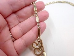 Vintage Sarah Coventry Necklace Celestial Fire Gold Tone Rhinestone 50s Signed