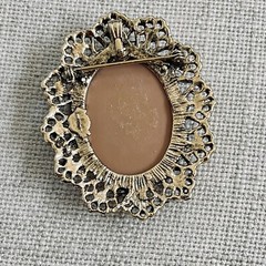 Vintage goddess statue dual purpose brooch pendant