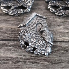 3 Vtg Birds And Blooms Limited Edition ’97 ’99 Cardinal Birdhouse Lapel Brooch