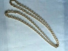 Vintage Gold Tone Necklace 52 Inches, Made in Western Germany. As Pictured -VM43