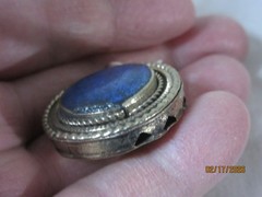 Vintage Blue Lapis Luzuli Round 1 7/8 Inch Pendant Collectible BLLRPC-1