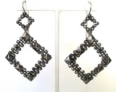 Pair of Art-Deco Cut-Steel Earrings