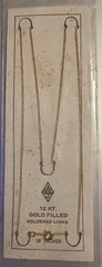Vintage Yellow Gold Filled Chain USA Necklace GF 18” NOS soldered curb link