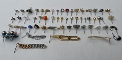 SINGLE Pierced Stud Earring Lot Craft Jewelry Art Metal Glass Acrylic 60 Earring