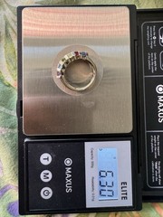 Vintage Sterling Silver 925 Rainbow CZ Channel Set Band Ring Size 6.5 6.30g