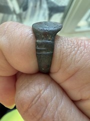 Ancient Bronze / Copper Signet Ring – Estimated Pre-15th c. – Size 8