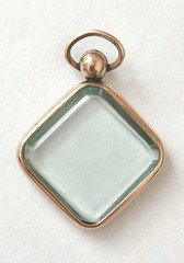 Antique Victorian Gold Filled Double Sided Glass Photo Locket Pendant Picture