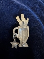 Vintage Tanya Creations Teacher Apple Mug Brooch Pin A+ Dangle Enamel TC