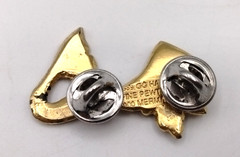 Vintage GG Harris Fine Pewter Mermaid Pins Lot of 2 Gold Plated Hand Painted