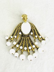 VTG MCM Bird Pendant Necklace No Chain