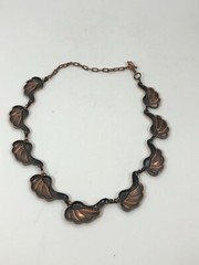 Vintage Renoir Copper Necklace Adjustable Length Mid-Century Mod 1950s Modernist
