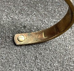 Vintage 24K Yellow Gold Electroplated Cuff Bracelet w/ Magnet 7.25”