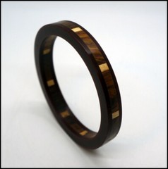 Handcraft Horn Bone and Wood Bangle Bracelet 3 Inch Wide #E284