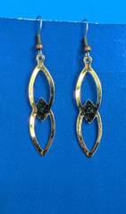 Vintage 1980 Double Marquise Shape Earrings NOS