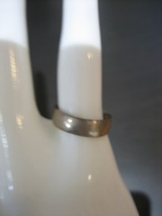925 Sterling Antique 1942 Australia Shilling Ring Band Size 3.75