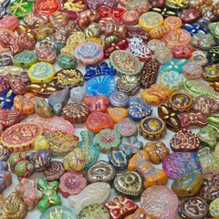 100g Vintag Styley Bulk Jewelry glass bead Lot ALL Brand New Untested Mix Match