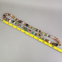 Vintage Stone Beaded Necklace Beggars Beads Endless 26″