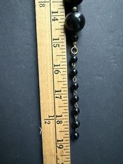 Vintage Bead Choker Necklace Black Cocktail Bubble Retro Career Statement
