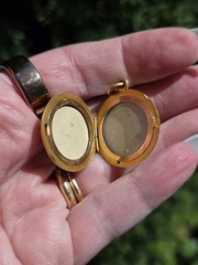 Antique 14k Gold Dog Locket, Setter Or Spaniel