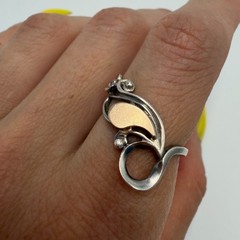 Vintage Ring Gilt Sterling Silver 925 Jewelry Stamped Beautiful Women’s Size 7US