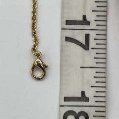 Vintage Unbranded Gold Tone Necklace With Medallion Pendant & Red Stone