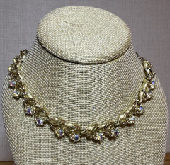 Vintage Gold Tone Statement Necklace 12–16.5” Adjustable Unsigned Estate Jewelry