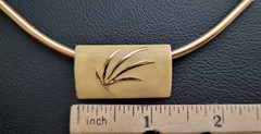 Vintage Signed Eisenberg Slide Choker Necklace Botanical Motif