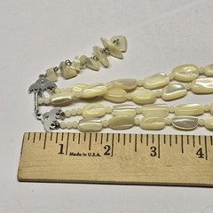 2 Strand Mother Of Pearl Necklace 15″