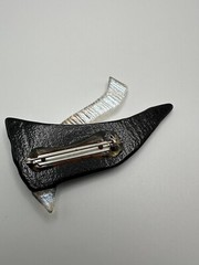 Vintage 1992 Hand Made Artisan Signed DAB Brooch 7.9 x 4.5 cm BB4