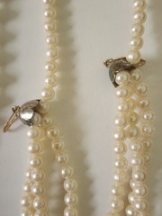 Vintage Faux Pearl Necklace Lot Tassel Double Strand & Long Strand Retro Jewelry