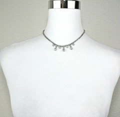 VTG Rhinestone Necklace / Choker Party Prom Bridal Jewelry ~ ESTATE Gift For Her