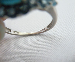 Vintage Sterling Silver 925 Sleeping Beauty Blue Topaz Ring Size 7