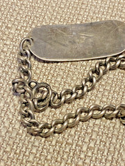 VINTAGE STERLING SILVER ID BRACELET ROBERT E PILCHER BRADLEY III 15 GRAMS
