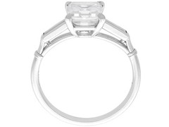 Antique 1.61Ct Diamond and Platinum GIA Certified Ring Circa 1925