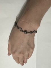 Vintage Sterling Silver 925 Sun Moon Star Link Bracelet