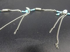 Lane Southwestern 30 in. Necklace Silver Tone Faux Turquoise Vintage